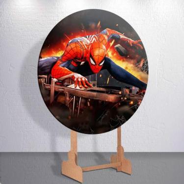 Imagem de Painel Sublimado Capas Heroi Cute Menino Aranha Decoração Festa Estamp