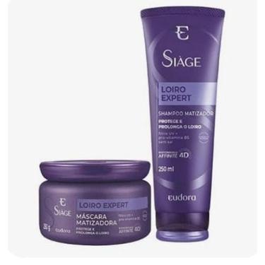 Imagem de Siàge Loiro Expert, Shampoo Matizador 250ml e Máscara Matizadora 250g, com Filtro UV e Pro-vitamina B5