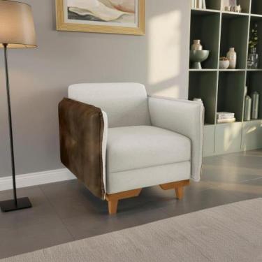 Imagem de Poltrona Belinda Kappesberg Linho Caqui