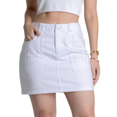 Imagem de Saia Sarja Sawary - 279558 Branco, 36, Branco