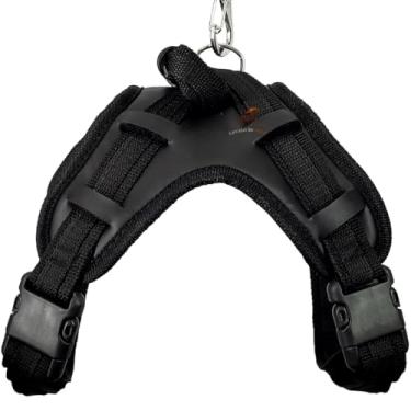 Imagem de Coleira com Regulagem e Guia Peitoral Cachorro Grande Guia Doberman Pitbull Anti Puxão coleira cachorro peitoral para cachorros (PRETO,G)