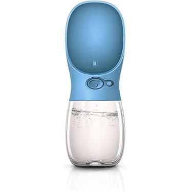 Imagem de Garrafa Portátil para Hidratação Pet, 350ml, Dispensador de Água com Acionamento por Botão, Bebedouro Cães e Gatos Água Comedouro Anti Vazamento Ideal para Passeios e Viagens