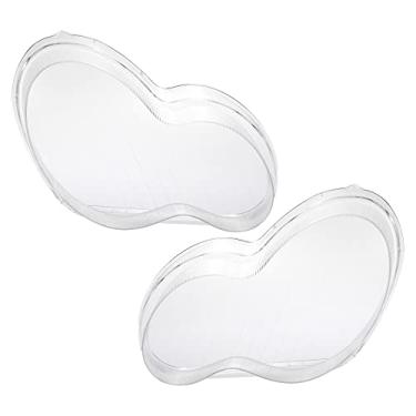 Imagem de X AUTOHAUX 1 par de capa de lente de farol dianteiro do carro lado esquerdo direito capa de PC para Mercedes-Benz C230 2.5L 2006-2007 Nº 2038203161/2038201159