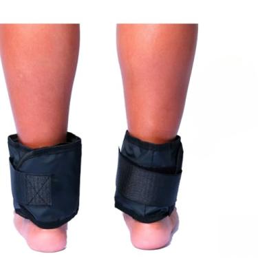 Imagem de Kit Caneleira de Peso 500g+1Kg+2Kg Preto Tornozeleira Treino Exercício Fitness Com 3 Pares