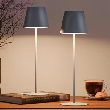 Imagem de Candeeiros de mesa uuffoo Cordless Recarregáveis de 3 cores com escure
