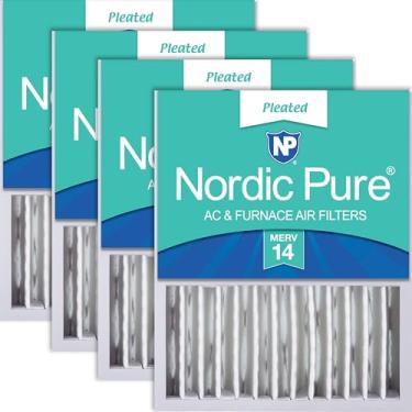 Imagem de Nordic Pure 16 x 20 x 5 (tamanho real: 15 7/8 x 19 5/8 x 4 3/8) Honeywell/Lennox Substituição MERV 14 filtro de ar pacote com 4