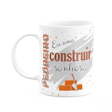 Imagem de JPS INFO, Caneca de Profissões - Sou pedreiro - 325ml - branca