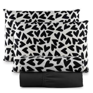 Imagem de Jogo de Lençol Casal Padrão 04 Peças 200 Fios Cama Box Estampado Toque Aveludado Macio(Amore)