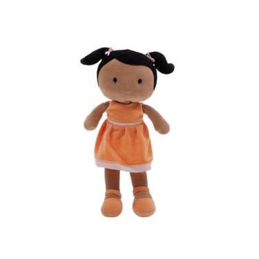 Imagem de BONECA DE PANO JUJU NEGRA LAVÁVEL ANTIALÉRGICA 38 CM