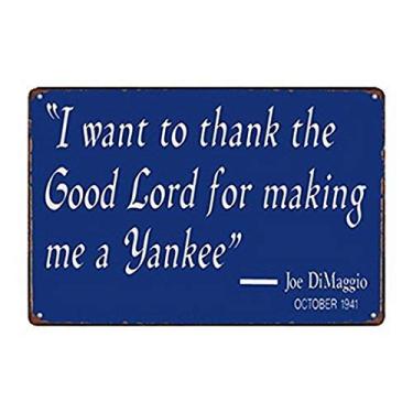 Imagem de Thanks The Lord for Making Me Yankee Placa de metal retrô de alumínio vintage para decoração de parede de café em casa 20 x 30 cm