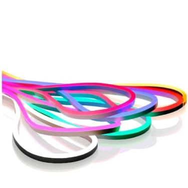 Imagem de Fita de Led, Fita de Led Mangueira Neon 5 Metros Flexível com Ou sem Fonte | 8 Cores, 6mm X 12mm de Altura(Verde,Com Fonte)