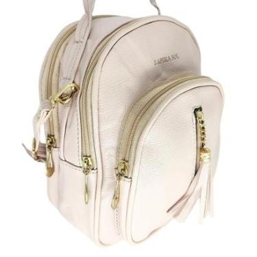 Imagem de Mochila Glamour Pequena Vira Bolsa Transversal Tiracolo Feminina-Feminino