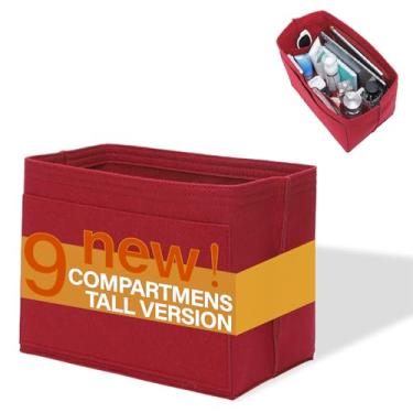 Imagem de KESOIL Organizador de bolsa para Longchamp Le Pliage – Versão alta, bolsa campeã longa de feltro premium mantém a forma da bolsa com zíper de metal