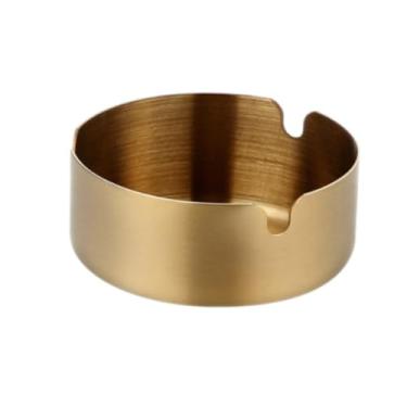Imagem de Cinzeiro de cor de cobre espesso de aço inoxidável, coletor de poeira, durável, resistente, design dourado
