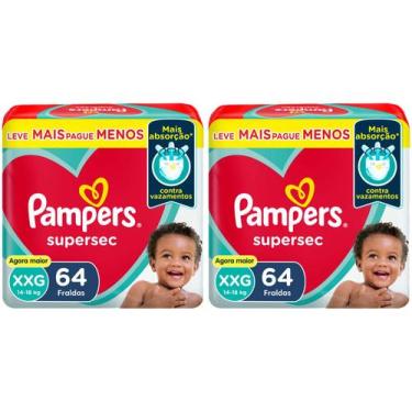 Imagem de Kit Fralda Pampers Supersec Noturno