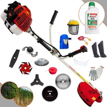 Imagem de Roçadeira Kawashima Kw52l 52c 2,5hp + Faca 2 Pontas + Faca 40 Dentes + Faca 80 Dentes + Trimmer + Escova 38c + Faca 6 Pontas