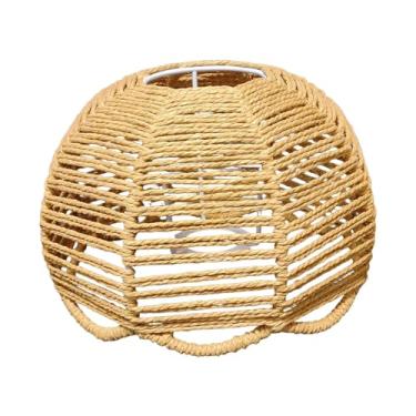 Imagem de Generic Abajur de tecido trançado, acessório retrô para luminária de mesa, ideal para hotel, cozinha, quarto, sala de chá e sala de estar.