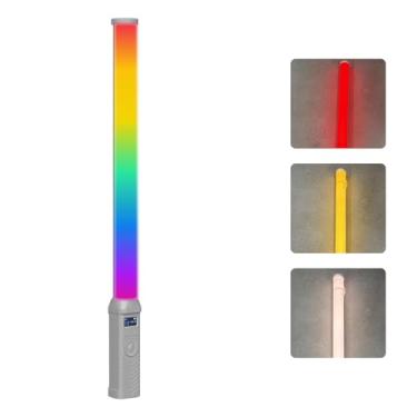 Imagem de Yunseity Varinha de Luz LED RGB, Bastão de Luz de Vídeo de 10W 124 LEDs para Fotografia, 2500K-9900K CRI ≥95 de Tubo de Câmera Portátil 3000mAh Recarregável para Jogos de Transmissão