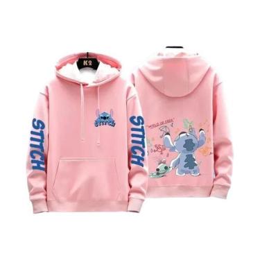 Imagem de Moletons Com Capuz Casuais Para Casais Disney Stitch Para Homens E Mul