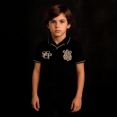 Imagem de Camisa Polo Corinthians Ouro Infantil Juvenil Unissex-Unissex