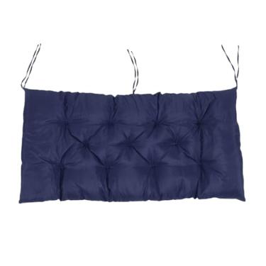 Imagem de Almofada de banco para ambientes internos e externos, almofada antiderrapante para cadeira de balanço, para móveis de pátio, banco de vime, assento para 2 pessoas, 59,06x19,69in (Azul-marinho)