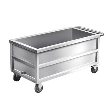 Imagem de Pia de aço inoxidável independente, lavagem de pia de aço inoxidável, pia comercial/industrial, lavatório de mão de lavagem de preparação e utilidade, para restaurante, lavanderia, garagens (70 * 50