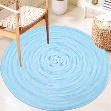 Imagem de Lacomfy Tapete para crianças, 1,5 m, círculo, para meninos, meninas, quarto de bebê, tapete redondo macio para sala de jogos para crianças, neutro moderno abstrato banheiro ao lado do tapete para