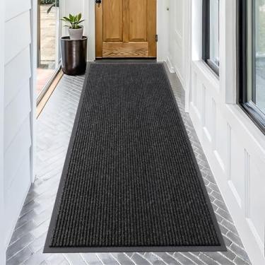 Imagem de OLANLY Tapete de porta da frente para entrada interna e externa, capacho resistente à água, resistente ao desbotamento, perfil baixo, fácil de limpar, tapetes de boas-vindas para varanda, 187 x 86