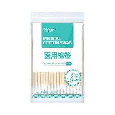 Imagem de Cotonetes Estéreis Descartáveis Com Ponta Única Para Limpeza De Ferida