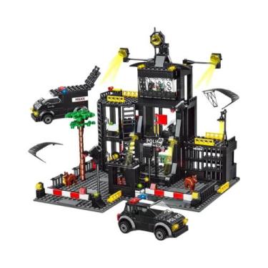 Imagem de Conjunto De Blocos De Montar Para Meninos, Estação De Polícia SWAT, Ca