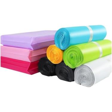Imagem de 40 sacos de correio roxos de tamanho misto, 4 tamanhos de envelopes de plástico poli à prova d'água fortes roxos para embalagens, embalagens pequenas, médias e grandes, bolsas de entrega de correio