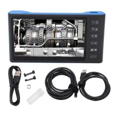 Imagem de Endoseope industrial de 2 lentes, inspeção de boroscópio à prova d'água, tela LCD IPS, câmera cobra 1080P, 7 polegadas (5,5 mm)