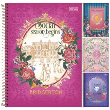 Imagem de Caderno Bridgerton Universitário Brochura TILIBRA - 1M 80 Folhas (The Social Season)