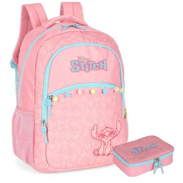 Imagem de Kit Mochila Escolar de Costas Estojo Box Stitch Bordado-Feminino