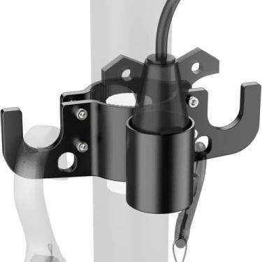 Imagem de Suporte de corrente de reboque de alumínio, organizador de corrente de reboque com tampa de plugue de corrente de trailer de 7 vias, suporte de chicote de fios de cabo antiferrugem resistente para