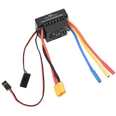 Imagem de KIMISS Controlador de Velocidade Elétrico ESC Sem Escova à Prova d'água 60A para Carros SCX10 / 1/10 RC - Resposta Aprimorada do Acelerador e Recursos de Multiproteção (XT60)