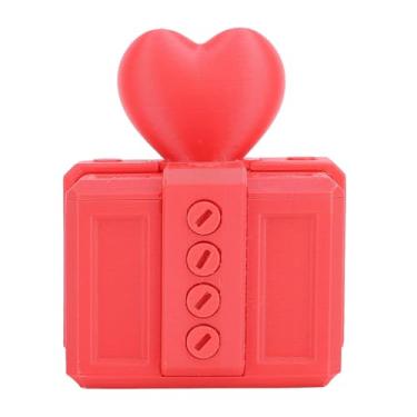 Imagem de aqxreight Caixa de Presente Irritante Com Parafusos PLA Caixa de Parafuso de Pegadinha Impressa Em 3D Recipiente de Cartão de Dinheiro Hilariante para Homens Mulheres Xmas Aniversário Feriado Abrasão Rosa Garantindo Presente Resistente e Longo PLA (Vermelho)