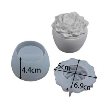 Imagem de Conjunto De Moldes De Silicone Camélia E Peônia Para Velas Florais, Ja