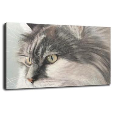 Imagem de Pintura em tela impressões animais arte pôster arte de parede para casa 1 peça decorações com moldura 68.6 cm x 40.6 cm