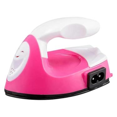 Imagem de Esquirla Mini ferro de passar para artesanato, ferramenta manual, acessório para trabalhos manuais, prensa térmica, aquecimento rápido para roupas de bebê e, Rosa Escuro