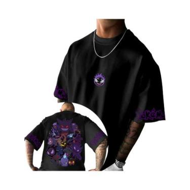 Imagem de Camiseta Unissex Oversize De Algodão Gengar Pokémon, Tendência De Moda
