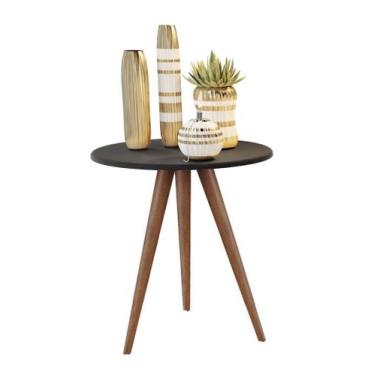 Imagem de Mesa Tampo 52cm Mdf Lateral Canto Tati Pé Palito 45cm Tripé  - Jthome,