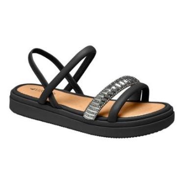 Imagem de Sandalia Mississipi Q9142 Salto Flatform Baixo Papete Leve Feminino-Feminino