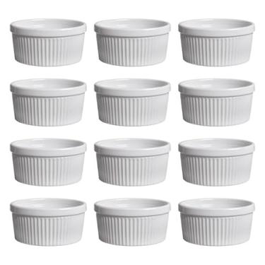 Imagem de Conjunto de 12 tigelas de porcelana, adequadas para servir sobremesas e molhos (210 ml)