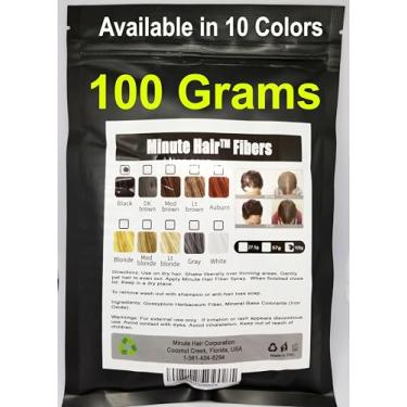 Imagem de Corretivo para perda de cabelo de 100 gramas Minute Hair Refill de fibras de construção de cabelo que você pode usar para suas mamadeiras de concorrentes como Toppik, Xfusion (loiro médio)