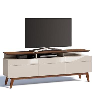 Imagem de Rack Classic 3 Gavetas e Prateleira Off White Freijó Imcal