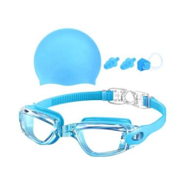 Imagem de Óculos De Natação Antiembaçantes Com Proteção UV, Touca De Silicone, C