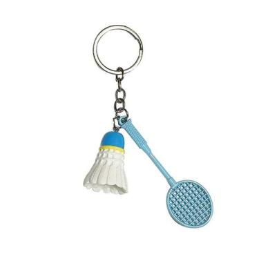 Imagem de Chaveiro Mini Badminton, peteca e raquete em liga de zinco - yiweisai