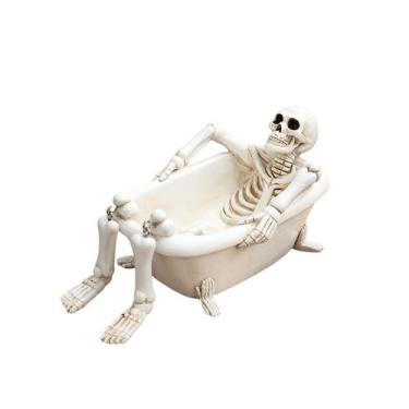 Imagem de Banheira de esqueleto de resina Flowerpot Creative Gothic 500g - yiwei