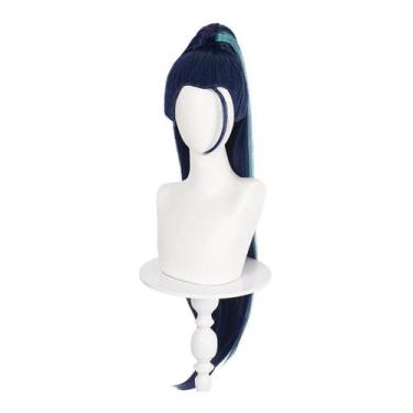 Imagem de Peruca de Cosplay Kai'Sa Daughter of the Void Anime Blue 100cm - taiyu